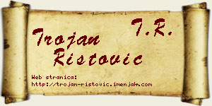 Trojan Ristović vizit kartica